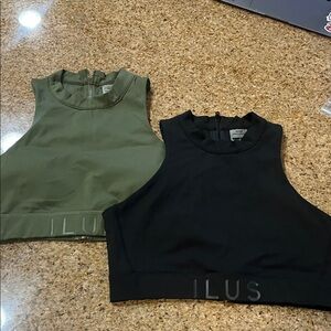 ILUS Sport Bra a Bandle Women's Black and Green SZ M